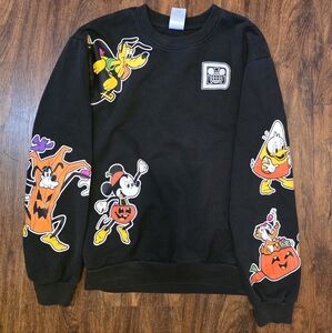Disney Black Crewneck Halloween Sweatshirt